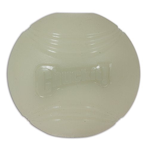Chuckit Max Glow Ball Dog Toy, Medium (2.5 Inch Diameter) for dogs 20-60 lbs, Pack of 1