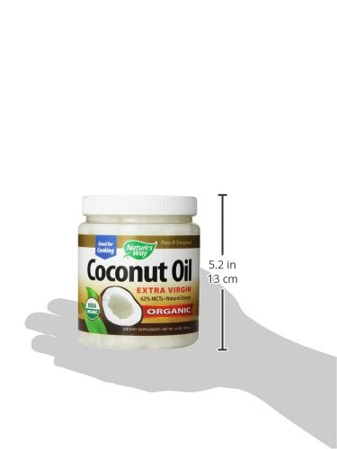 Nature's Way Organic Extra Virgin Coconut Oil, Pure and Unrefined, Cold-Pressed, USDA Organic, Non-GMO