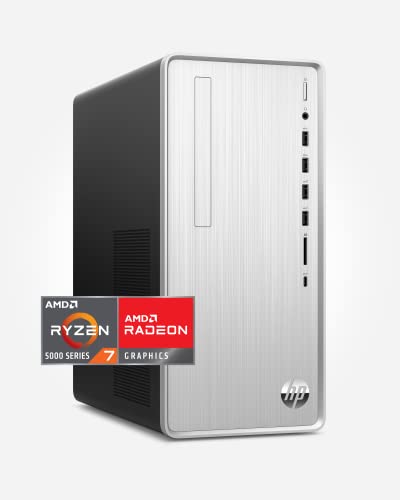HP Pavilion Desktop PC, AMD Ryzen 7 5700G, 16 GB RAM, 512 GB SSD, Windows 11 Pro, Wi-Fi 5 and Bluetooth Connectivity, 9 USB Ports, Wired Mouse and Keyboard Combo, Pre-Built Tower (TP01-2022, 2021)