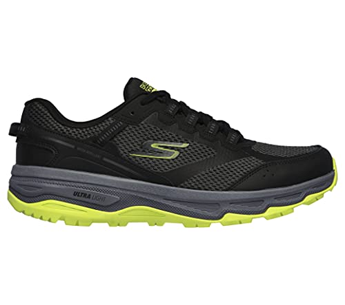 Skechers Men's GOrun Altitude-Trail Running Walking Hiking Shoe with Air Cooled Foam Sneaker, Black/Lime, 10