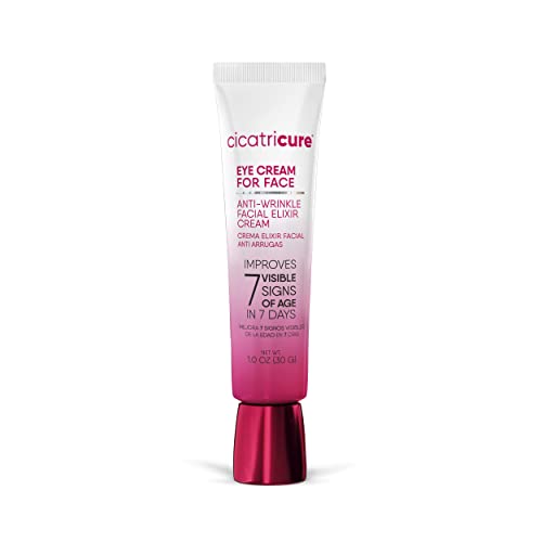 CICATRICURE Eye Anti-Wrinkle Cream for Face With Peptides and Micronized Vitamins for Fine Lines and Wrinkles, Dark Circles and Eyes Bags | Long- Lasting Hydration, Oil-Free, 1 oz