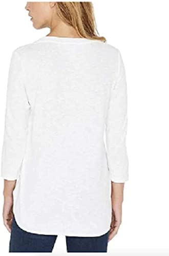 Kirkland Signature Ladies' Cotton Slub Tee (White, XX-Large)