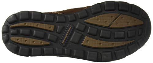 Skechers USA Men's Relaxed Fit Memory Foam Superior Gains Slip-On,9.5 M US,Dark Brown