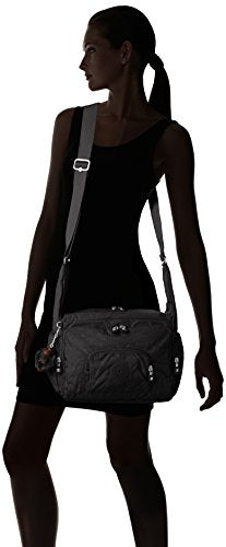 Kipling Women's Erica Solid Crossbody Bag, Black t, One Size