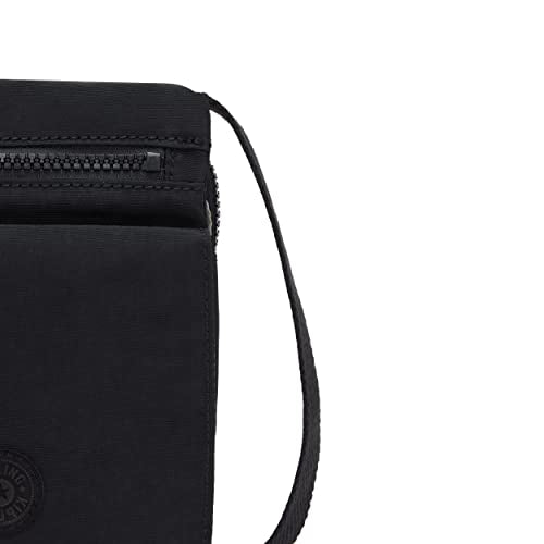 Kipling Womens Women's New Eldorado Minibag, Lightweight Bag, Nylon Travel Crossbody Bag, Black Tonal, 6 L x 7.75 H 0.75 D US