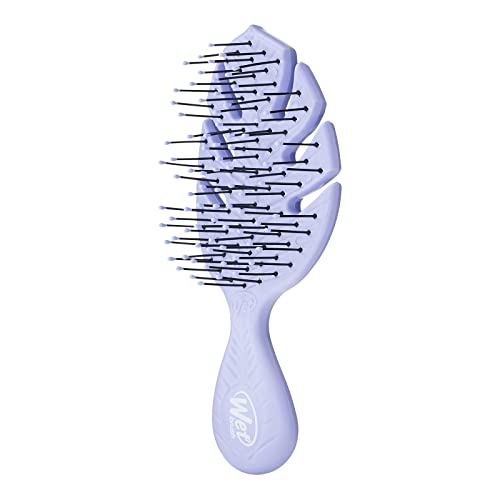 Wet Brush Go Green Mini Detangler, Purple - Detangling Travel Hair Brush - Ultra-Soft IntelliFlex Bristles Glide Through Tangles and Gently Loosens Knots While Minimizing Pain, Split Ends and Breakage