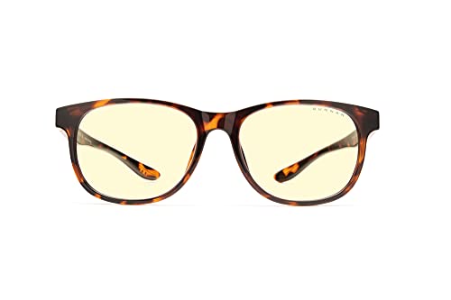 GUNNAR - Premium Gaming and Computer Glasses for Kids (age 12+) - Blocks 65% Blue Light - Rush, Tortoise, Amber Tint