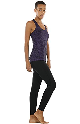 icyzone Workout Tank Tops for Women - Racerback Athletic Yoga Tops, Running Exercise Gym Shirts(Pack of 3)(L, Royal Blue/Purple/Charcoal)