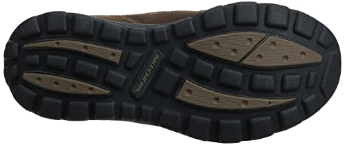 Skechers USA Men's Relaxed Fit Memory Foam Superior Gains Slip-On,9.5 M US,Dark Brown
