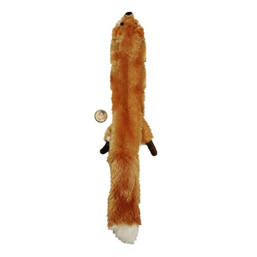 SPOT Skinneeez | Stuffless Dog Toy with Squeaker for All Dogs | Tug-of-War Toy for Small and Large Breeds | 23' | Fox Design | by Ethical Pet