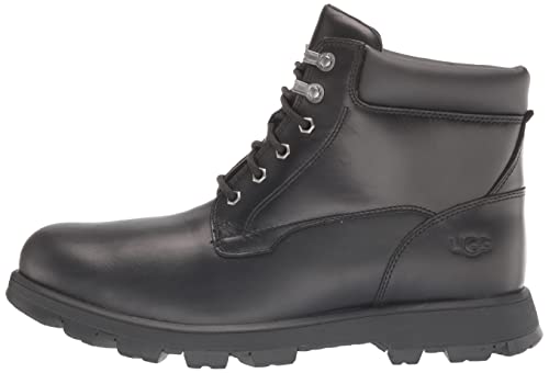 UGG Men's Stenton Boot, Black Leather, Size 8