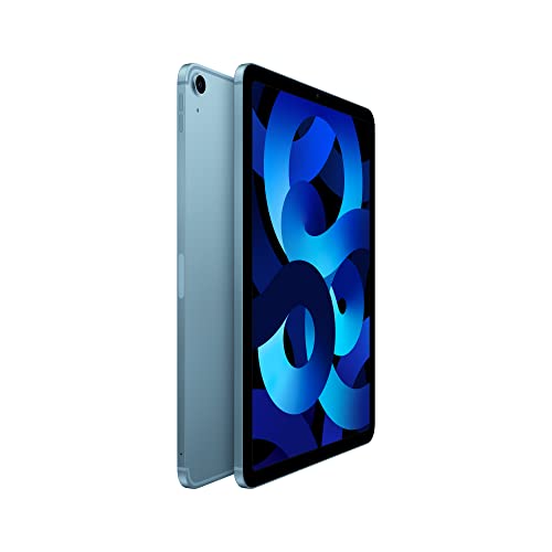 Apple iPad Air (5th Generation): with M1 chip, 10.9-inch Liquid Retina Display, 256GB, Wi-Fi 6 + 5G Cellular, 12MP front/12MP Back Camera, Touch ID, All-Day Battery Life – Blue