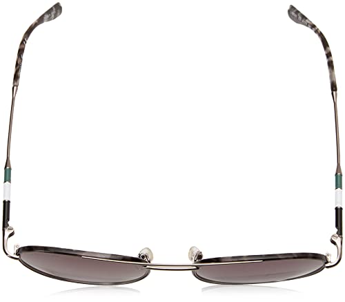 Lacoste Men's L102SND Oval Sunglasses, Gunmetal/Grey, 51 mm