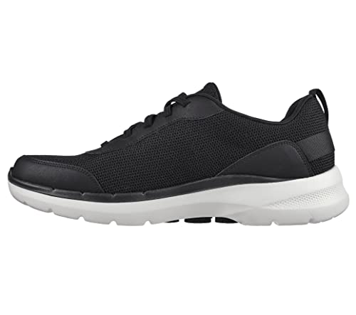 Skechers Men's Gowalk 6-Athletic Workout Walking Shoes with Air Cooled Foam Sneakers, Black/White 2, 10.5