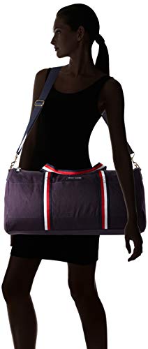 Tommy Hilfiger Men's for Women Th Flag Canvas Duffle Bag, Navy Blue, One Size US