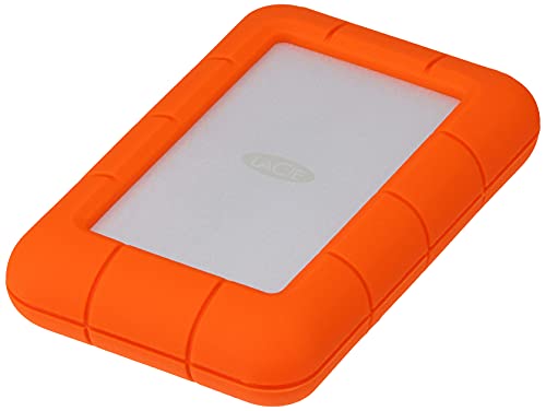 LaCie (LAC9000633) Rugged Mini 4TB External Hard Drive Portable HDD – USB 3.0 USB 2.0 Compatible, Drop Shock Dust Rain Resistant Shuttle Drive, For Mac And PC Computer Desktop and Laptop | Orange