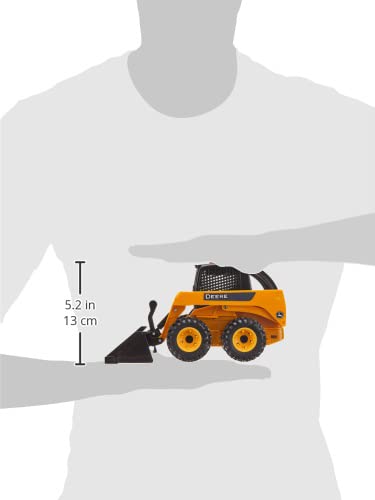 TOMY John Deere Big Farm Interactive Skid Steer Toy Set With Lights and Sounds, Yellow