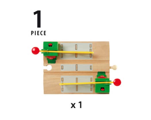 BRIO World - 33750 Magnetic Action Crossing | Toy Train Accessory for Kids Ages 3 and Up