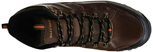 Skechers Men's RELMENT-TRAVEN Hiking Boot, dkbr, 8 Medium US