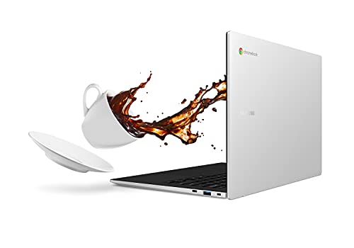 Samsung Galaxy Chromebook Go-Laptop Computer Lightweight Slim Durable Design 12-Hour-Battery Wi-Fi 6 Share Files-with-Phone, Black,Silver,32GB
