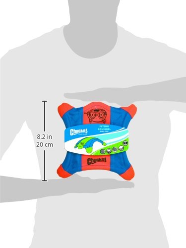 Chuckit! Flying Squirrel Spinning Dog Toy, Small (Orange/Blue), Multi Colored