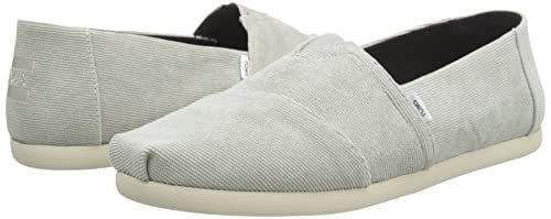 TOMS Men's Alpargata Recycled Cotton Canvas” Loafer Flat, Drizzle Grey, 9