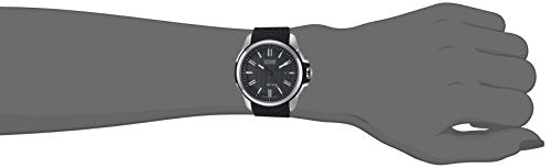 Citizen Men's Eco-Drive Weekender Watch in Stainless Steel with Black Polyurethane strap, Black Dial (Model: AW1150-07E)