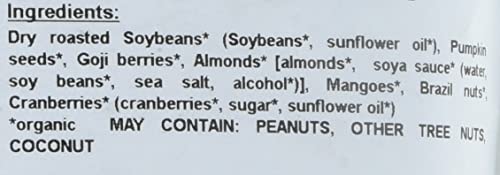 Yupik Organic Kathmandu Trail Mix, 1 lb, with Premium Mango Slices, Almonds, Cranberries, Dry Roasted Soy beans, Pumpkin Seeds, Goji Berries, Brazil Nuts,Brown
