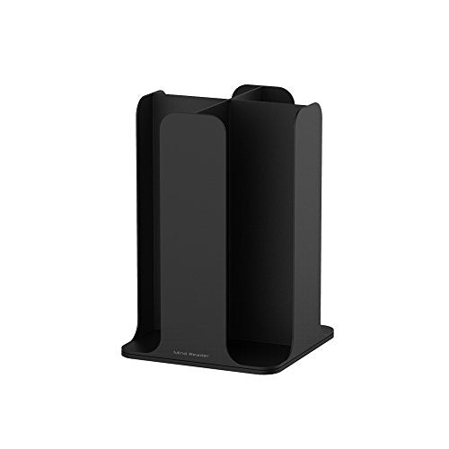 Mind Plastic, Reader Cup and Lid Organizer Carousel, 4 Compartment, Black, 7.75 x 12 x 7.75