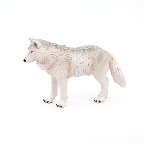 Papo -Hand-Painted - Figurine -Wild Animal Kingdom - Polar Wolf -50195 -Collectible - for Children - Suitable for Boys and Girls- from 3 Years Old