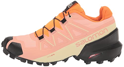 Salomon Speedcross 5 Trail Running Shoes for Women, Blooming Dahlia/Black/Vibrant Orange, 9.5