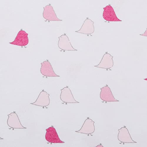 SwaddleDesigns Large Receiving Blanket, Ultimate Swaddle for Baby Boys and Girls, Softest US Cotton Flannel, Best Shower Gift, MADE in USA, Little Chickies Very Berry, Mom’s Choice Winner,SD-404VB