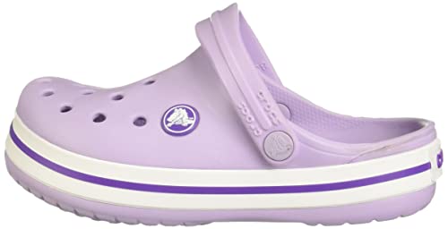8 Toddler Crocs Unisex-Child Crocband Clogs (Todder Shoes), Lavender/Neon Purple
