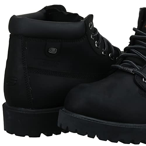 Skechers Men's Sergeants Verdict Chukka Boot,Black Waterproof Oiled Smooth Leather,10 M US