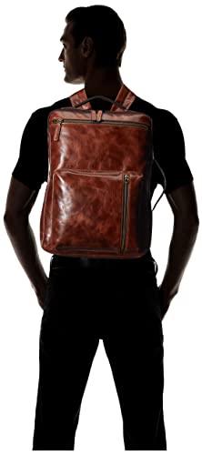 Fossil Men's Buckner Leather Small Convertible Travel Backpack and Briefcase Messenger Bag, Cognac , (Model: MBG9483222)
