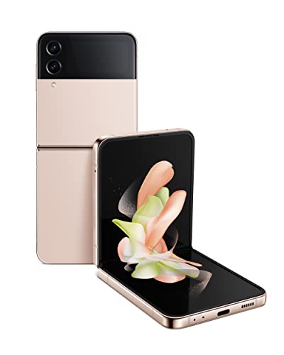SAMSUNG Galaxy Z Flip 4 Cell Phone, Factory Unlocked Android Smartphone, 256GB, Flex Mode, Hands Free Camera, Compact, Foldable Design, Informative Cover Screen, US Version, Pink Gold