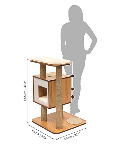 Vesper Cat Tree, Base, Walnut, 52042