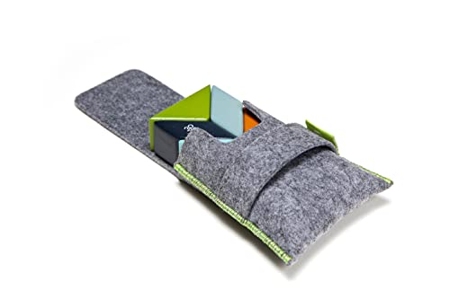 6 Piece Tegu Pocket Pouch Prism Magnetic Wooden Block Set, Nelson