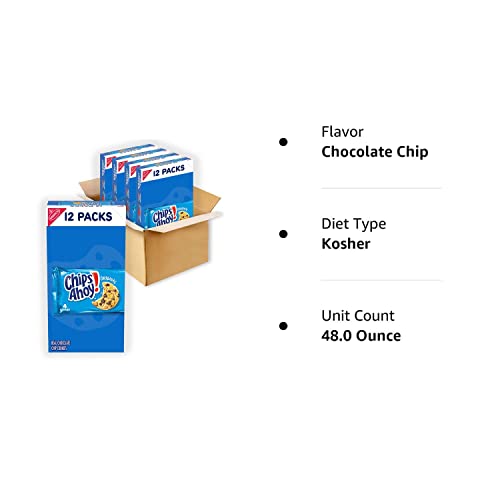 CHIPS AHOY! OriginalChocolate Chip Cookies, 48 Snack Packs (4 Boxes)