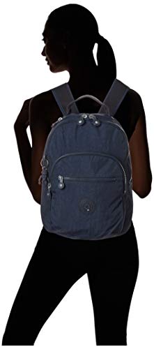 Kipling Women's Seoul Small Backpack, Durable, Padded Shoulder Straps with Tablet Sleeve, School Bag, Blue Bleu 2, 10' L x 13.75' H 4.5' D
