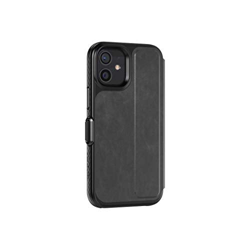 tech21 Evo Wallet Phone Case for Apple iPhone 12 Mini 5G with 12 ft. Drop Protection, Black