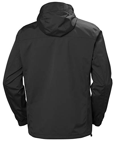 Helly Hansen Men's Dubliner Waterproof Windproof Breathable Rain Coat Jacket, 990 Black, Small