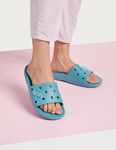 Crocs Unisex Classic Slide Sandals, Turq Tonic, 13 Men/15 Women