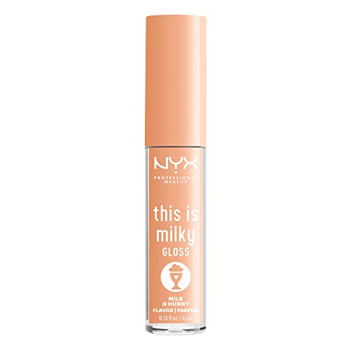 NYX PROFESSIONAL MAKEUP This Is Milky Gloss, Lip Gloss with 12 Hour Hydration, Vegan - Milk and Hunny (Honey Nude)
