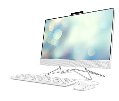 HP 22' All-in-One Desktop, AMD Athlon Silver 3050U Processor, AMD Radeon Graphics, 4 GB RAM, 256 GB SSD, Windows 11 Home (22-dd0210, Snow white)