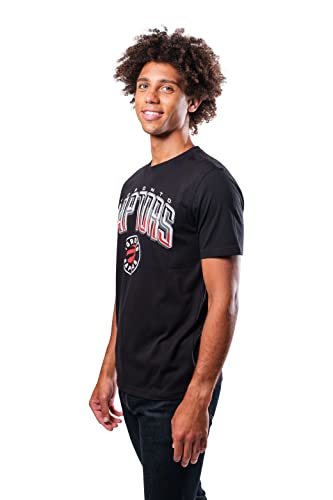 Ultra Game -NBA Toronto Raptors Mens Arched Plexi Short Sleeve Tee Shirt, Black, Small