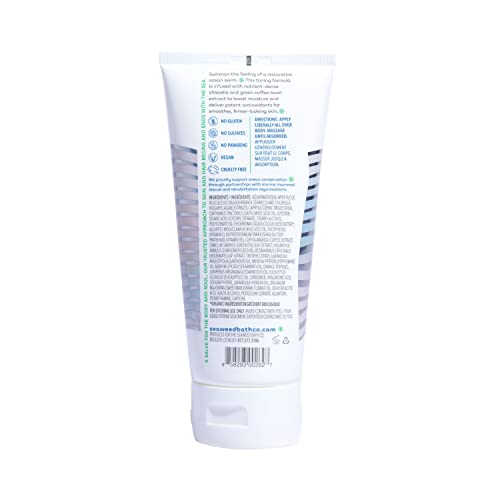 Seaweed Bath Co. Firming Body Cream, Rosemary Mint Scent, 6 Ounce, Sustainably Harvested Seaweed, Chlorella, Green Coffee Beans