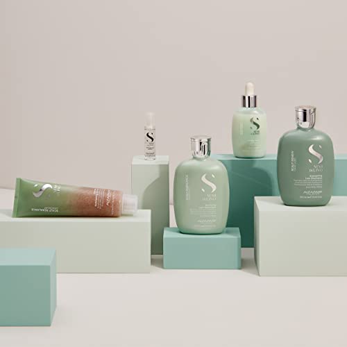 Alfaparf Milano Semi Di Lino Scalp Relief Low Shampoo for Sensitive Skin - Sulfate Free Shampoo - Soothes, Brings Comfort and Hydrates - Itch Relief - Professional Salon Quality - 8.45 Fl Oz