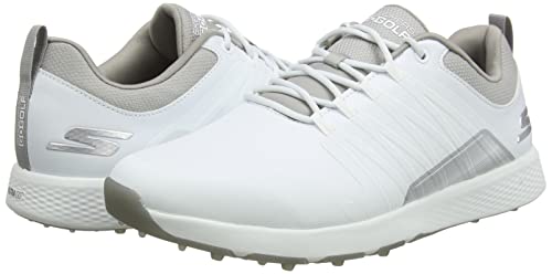 Skechers mens Elite 4 Waterproof Golf Shoe, White/Gray Victory, 10 US