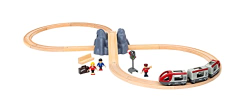 BRIO World - 33773 Railway Starter Set | 26 Piece Toy Train with Accessories and Wooden Tracks for Kids Age 3 and Up - Green